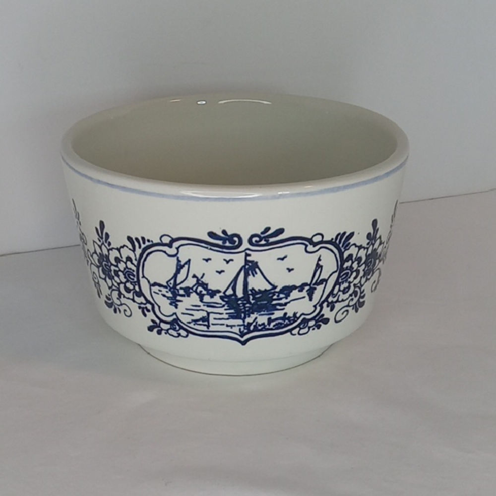 Vintage Delft Blue And White Holland Pottery Bowl Or Planter